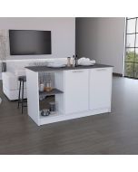 Isla de cocina juniper en melamina con 2 puertas y 6 estantes