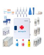 FERRETELIX® Armario botiquin primeros auxilios con llave con dotacion