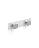 Perchero de pared rei c735 | 165x40x31 mm | cromo mate | aluminio y zamak