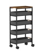 Carrito de cocina 39.5x24x82 cm metal, pp Homcom, hogar - cocina