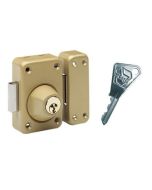 Cerradura mecánica 764v vachette - a botón - v136 - barniz - sin cilindro -