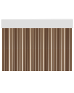 Cortina para puertas de PVC pastel marrón con beig / 120 x 220