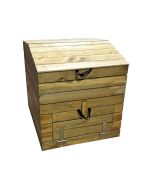 Compostador de madera 500l "douglas" 80 x 80 x 85 cm