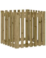 vidaXL jardinera diseño de valla madera de pino impregnada 70x70x70 cm