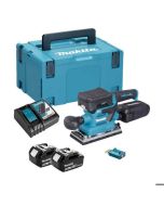 Lijadora vibrante 18v 93x185 mm bluetooth aws - Makita - con 2 baterías 18v