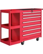 Carro de herramienta 96x33.5x75 cm acero color rojo Homcom