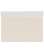 Cortina para puertas de PVC pastel transparente con miel / 120 x 220