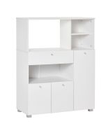 Aparador auxiliar para microonda 90x40x120 cm color blanco Homcom