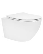 Inodoro suspendido de pared sin descarga diseño cerámica blanco mate wc