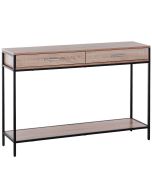 Mesa para recibidor 120x30x81,5 cm metal, tablero de partículas bicolor