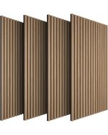Tectake 4 paneles de pared efecto madera mdf instalación fácil, roble
