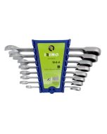 Llave combinada con carraca fija 8 - 19 mm, juego 8