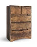 Cómoda escandinava marrón de 5 cajones 72x41x94 cm