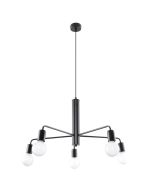 Candelabro duomo 5 negro acero 60x85x60cm
