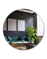 Espejo redondo grande de pared minimalista sin marco fi100 cm