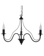 Candelabro minerwa negro acero 60x80x60cm