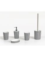 Conjunto de 5 accesorios de baño lircay negro/blanco