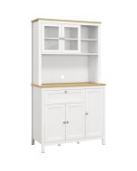 Alacena de cocina 100x40x180 cm mdf color blanco Homcom, hogar - cocina