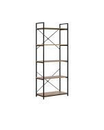 Estantería metalica industrial miño, 5 baldas, negro 170x60x30 cm