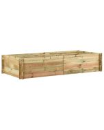 vidaXL jardinera para verduras madera pino impregnada 197x100x40cm