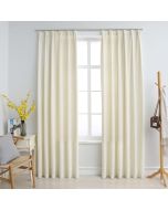 Cortinas opacas con ganchos 2 pzas terciopelo crema 140x225 cm es8340