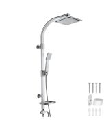 Conjunto de ducha con rociador de aluminio, plata 49 x 20 x 110 cm