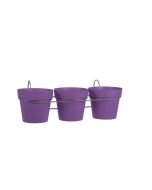 MACETAS TOSCANE 13 CM + SOPORTE MORADAS LOTE 3