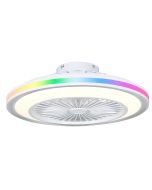 Ventilador de techo con luz LED RGB SLIM AIR | motor DC | Blanco