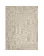 Alfombra para salón 160x120x1.7 cm poliéster color beige Homcom