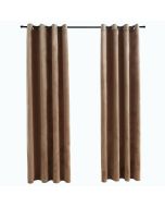 vidaXL cortinas opacas con anillas 2 uds terciopelo beige 140x175 cm