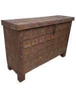 Baúl de madera acabado artesanal marrón 131x46x87h cm