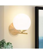 Nettlife aplique pared E27 blanco y dorado 20x12