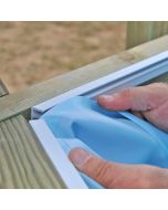 Revestimento de piscina em madeira natural 800 x 400 x 146 cm