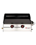 Plancha de asar a gas so premium 2 quemadores 7kw