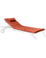 Cojín para tumbona cesana premium 192 x 56 cm rojo