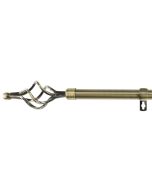 Barra de acero extensible y decorativa  (dorado, 120-210cm trenza acero)