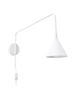 Lámpara de pared nox 1 blanco acero 14x30x61cm