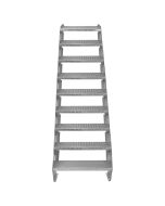 Escalera galvanizada ajustable de 9 escalones  600mm de ancho