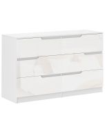 Cómoda 120x40x75 cm color blanco Homcom, hogar - muebles de dormitorio