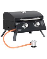 Barbacoa mesa ga 55x46.5x41 cm acero al carbono Outsunny