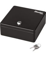 Caja de monedas mini formato s - master lock - con llave - metal - negro