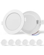 Downlight LED empotrable redondo 9w equivalente 100w, 6500k, 6 pack