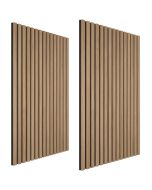 Tectake 2 paneles de pared aspecto de madera, 120 x 60 x 2,1 cm roble