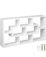 Estantería retro de pared, montaje rápido, 85 x 48 x 16 cm, blanco