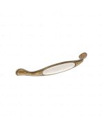 Tirador para mueble, zamac y porcelana dist entre eje 160 mm