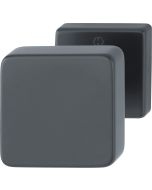 Pomo 43h/843 cuadrado con base para puerta negro mate f9714m