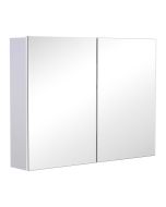 Armario con espejo 80x15x60 cm mdf, vidrio color blanco Homcom