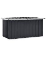 vidaXL caja de almacenaje para jardín gris antracita 129x67x65 cm