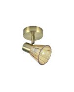 Foco 1 luz cooper dorado  8.5cm