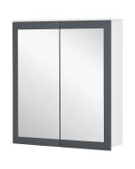 Armario con espejo 69x17x75.5 cm mdf, vidrio color blanco kleankin
